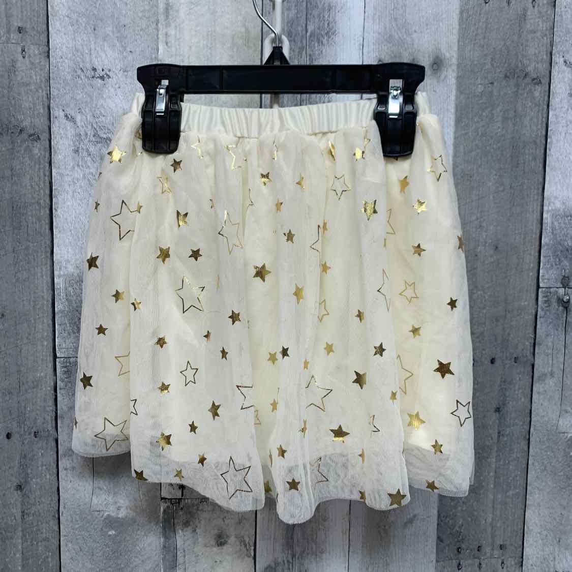 Size 6 White/Gold Holiday Brands Skirt