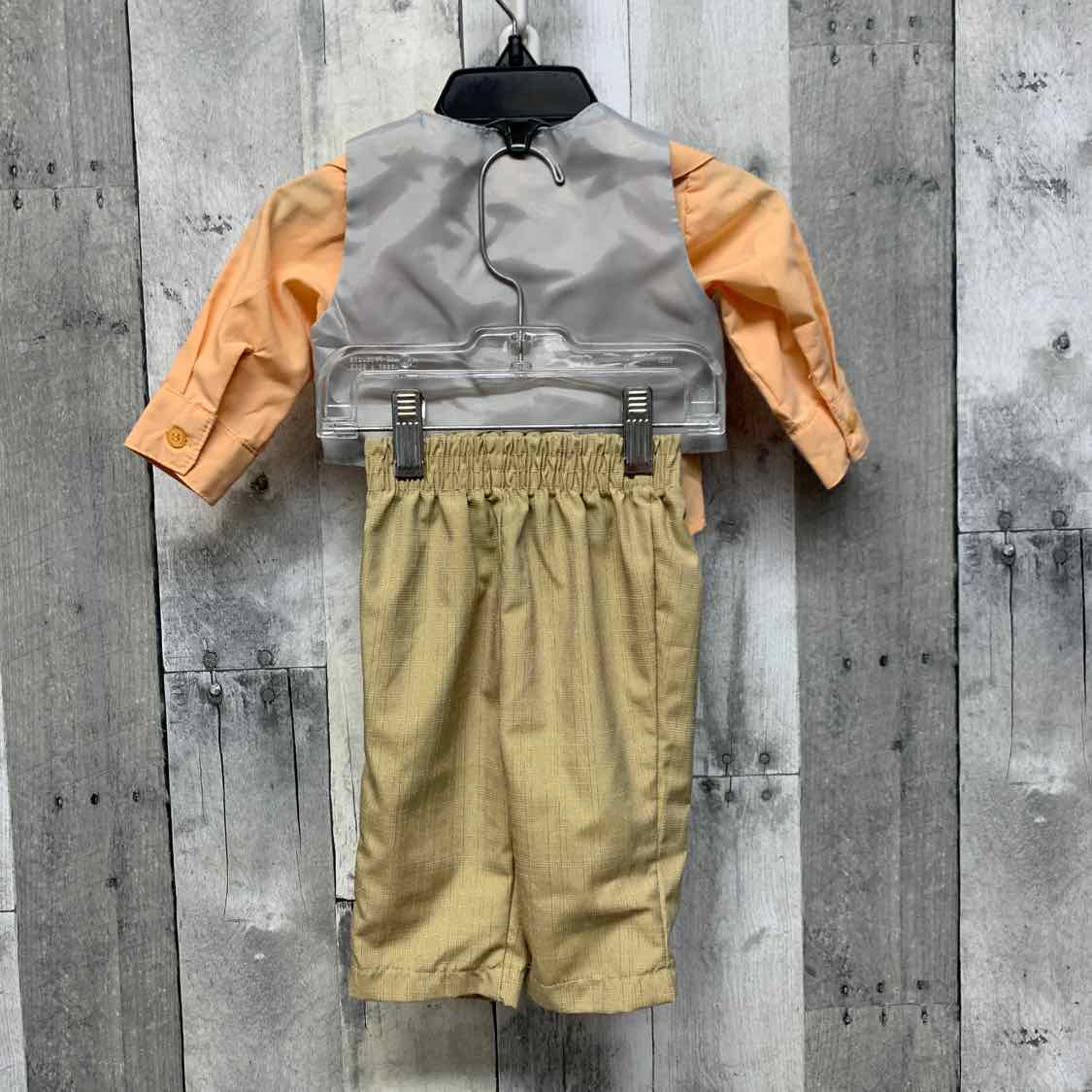 Size 3-6 Months Peach/Brown Andrew Fezza 2pc+ Suit