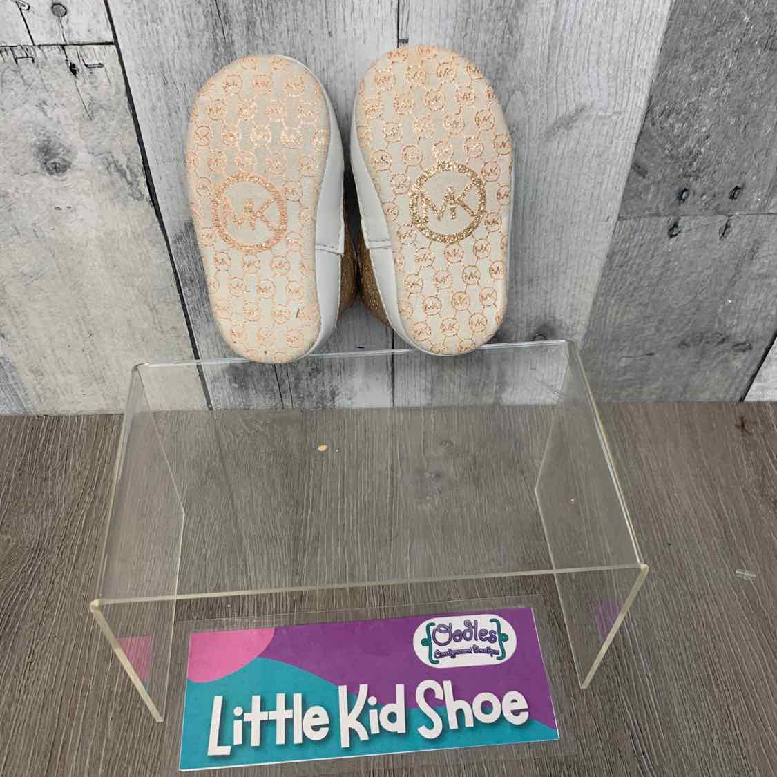 Size 2 Gold/White Michael Kors Sneakers