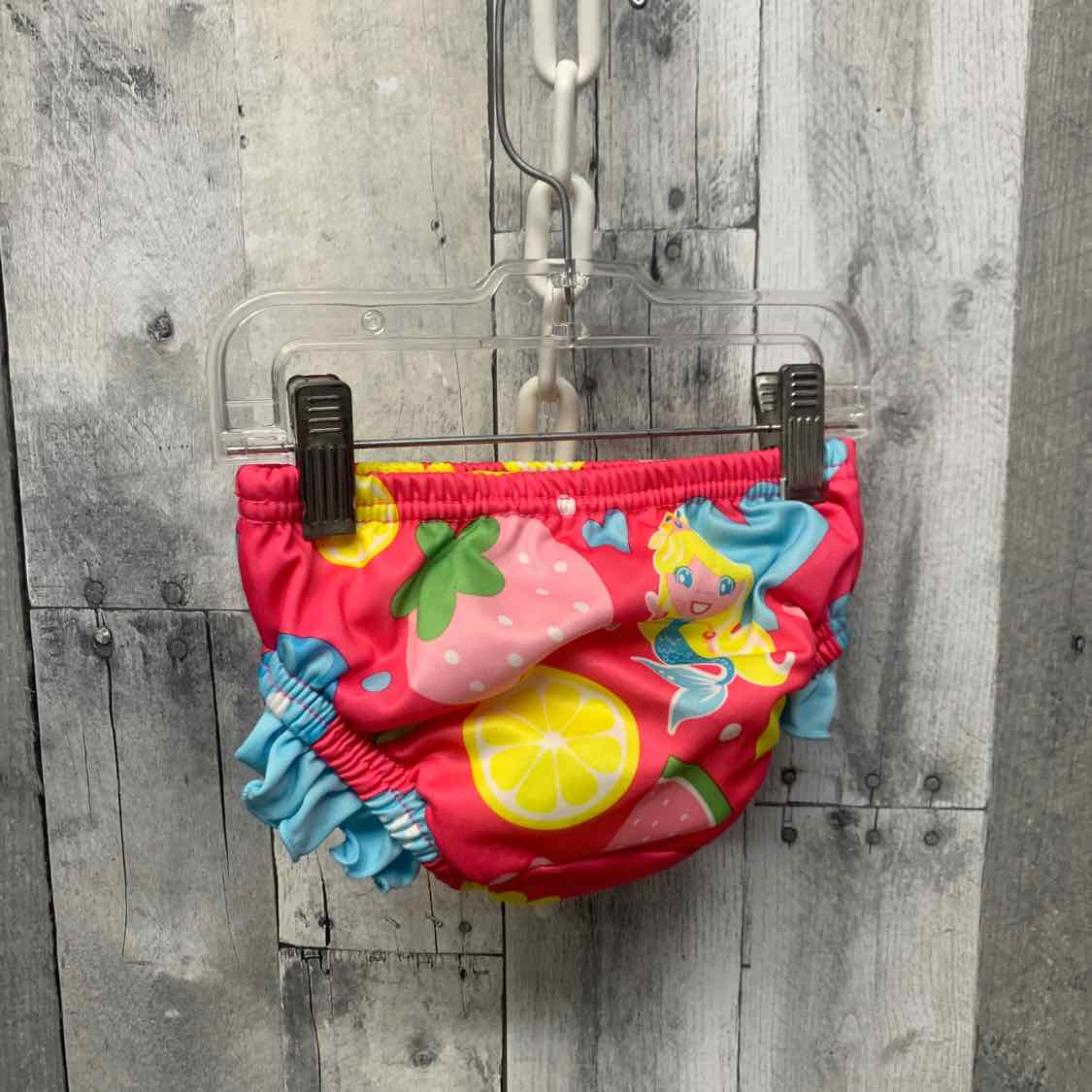 Size 12 Months Pink/Yellow B Brand Swim Diaper