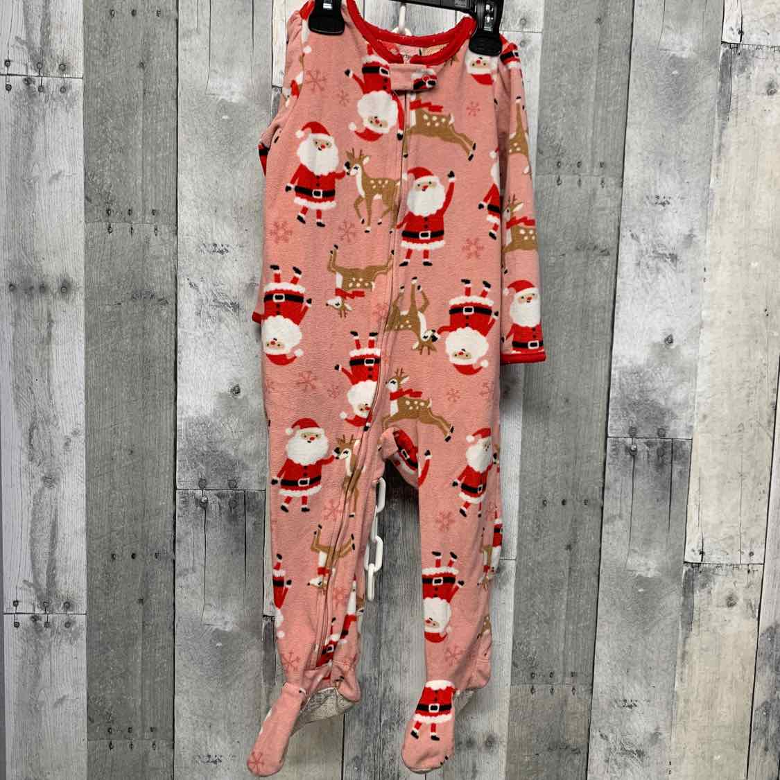 Size 2T Pink Carter's Footy PJs