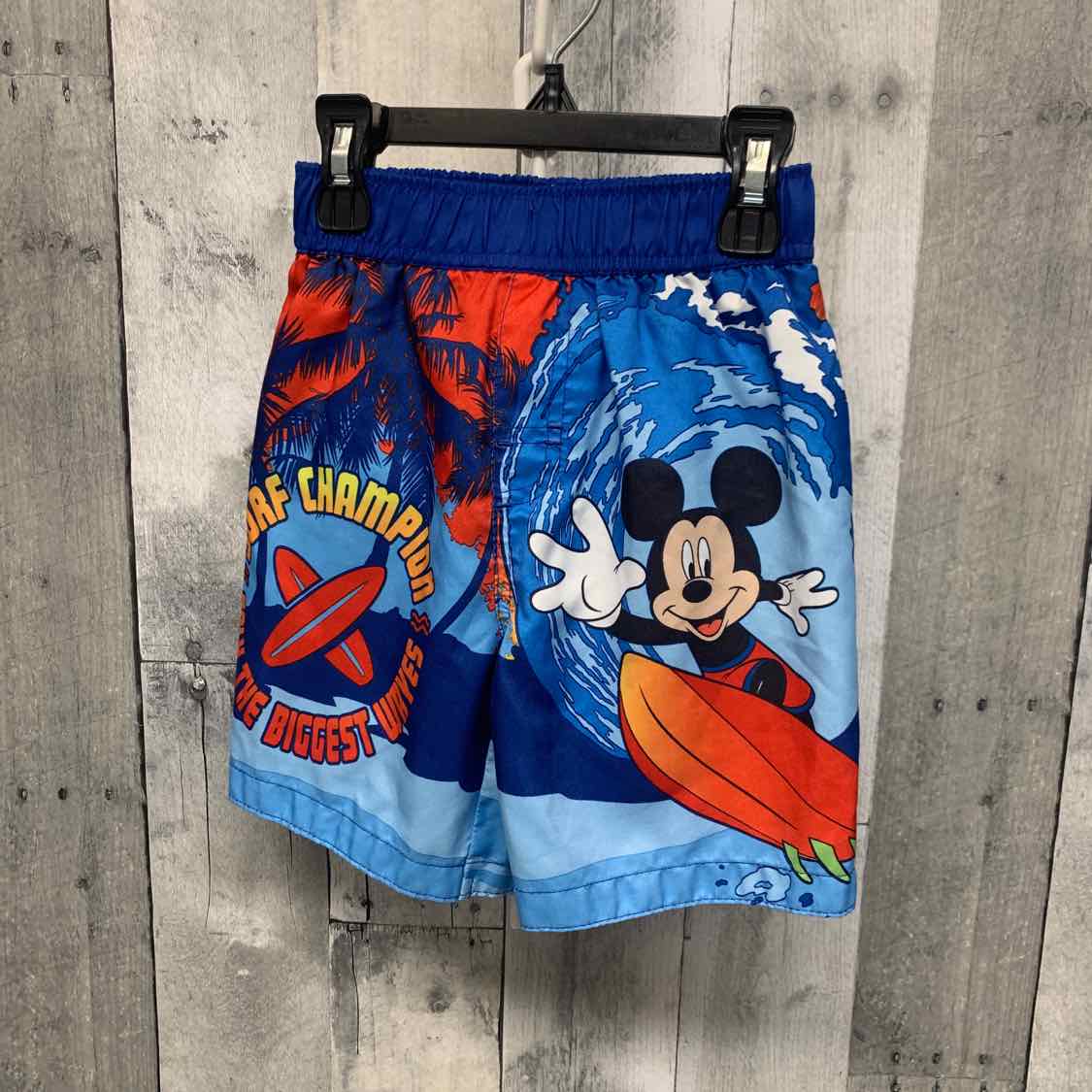 Size 2T Blue/Red Disney Swim Trunks