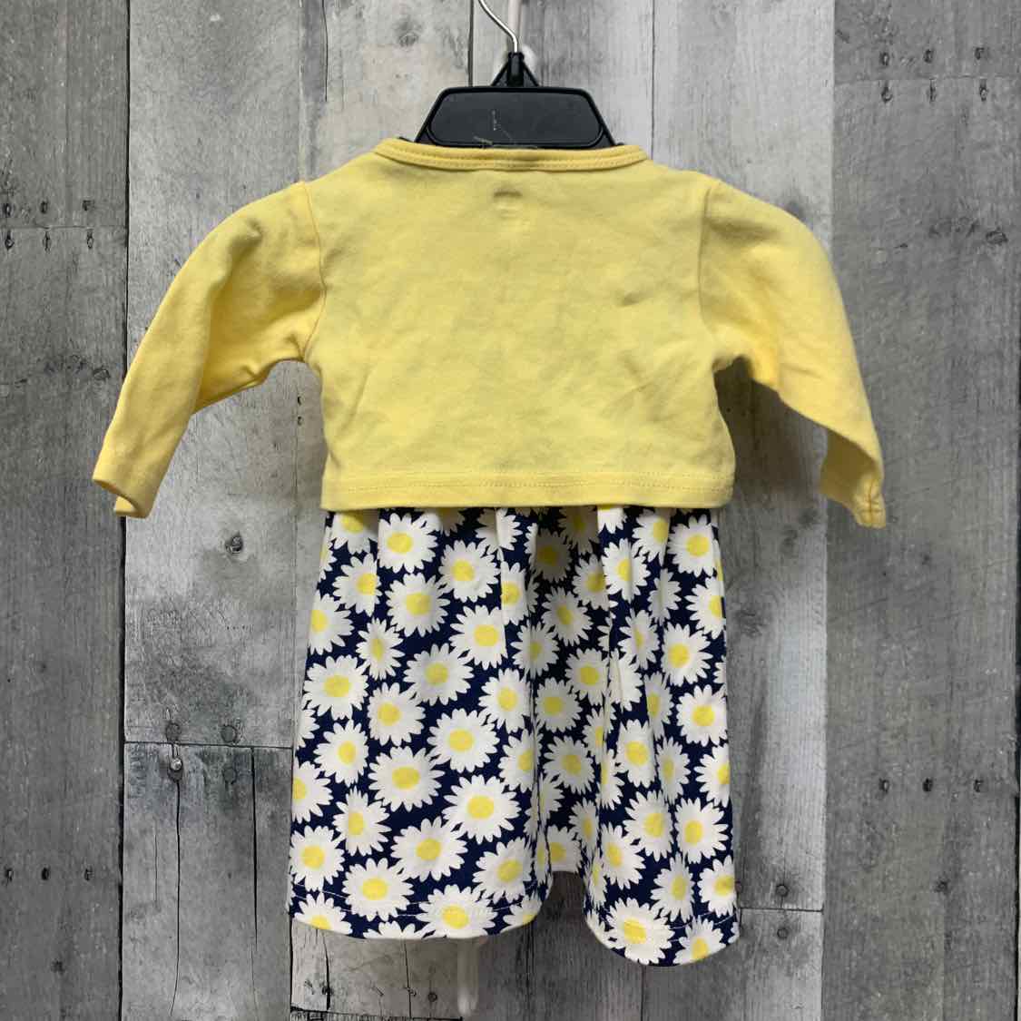 Size 3-6 Months Yellow/Navy Mid Brand 2pc Dress