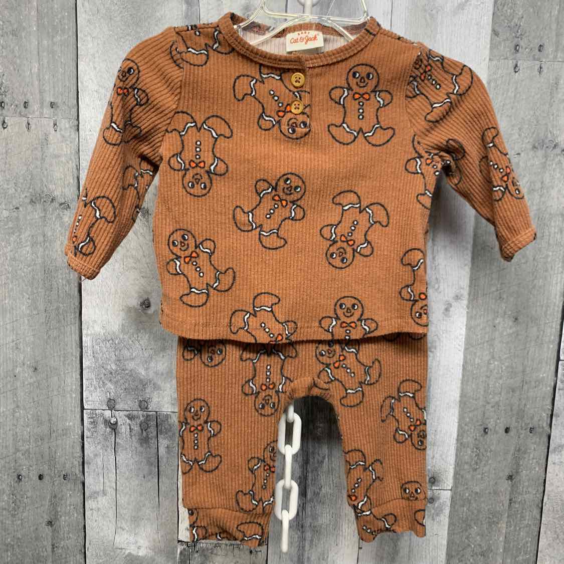 Size 3-6 Months Brown Plaid Cat & Jack Shirt/Pants