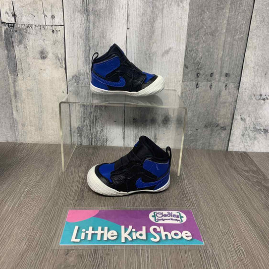 Size 3 Blue/Black Sport Brand Soft Sole Shoes
