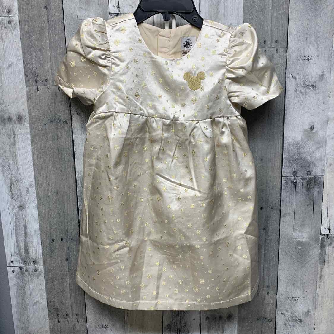 Size 5/6 Ivory/Gold Disney Parks Dress - Party