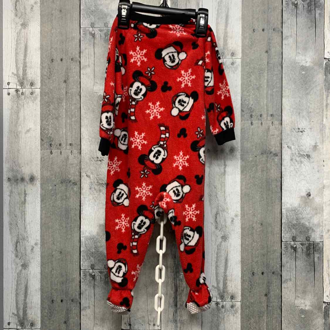 Size 18 Months Red Print Disney Footy PJs