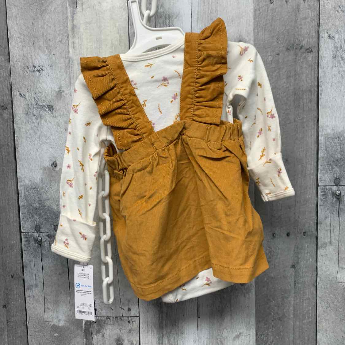 Size 3 Months White/Brown Just One You Shirt/Jumper