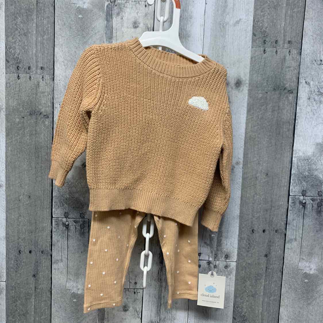 Size 6-9 Months Tan Cloud Island Shirt/Pants