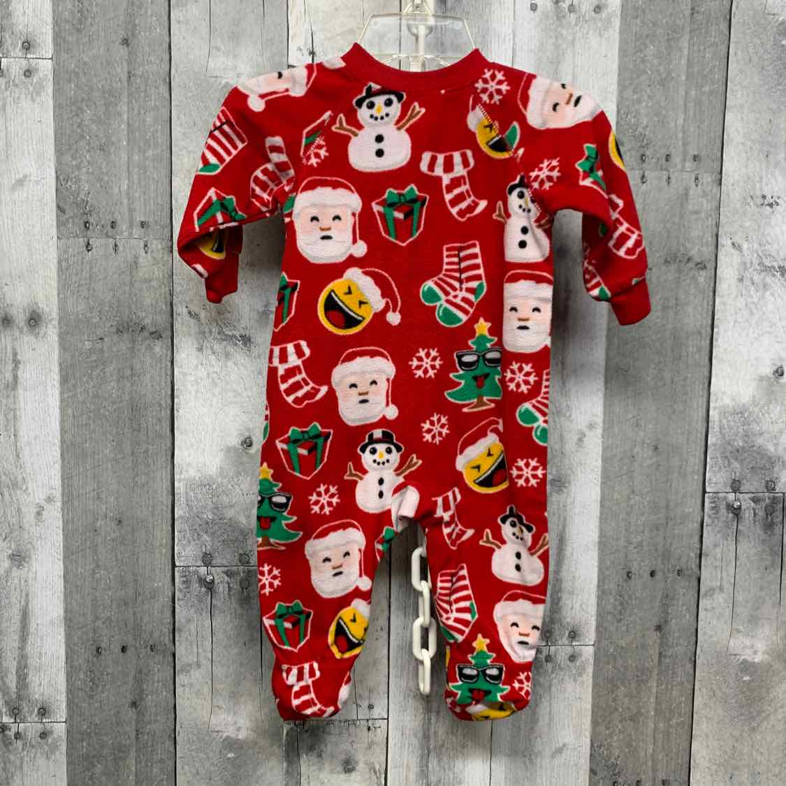 Size 3-6 Months Red Print Children's Place Footy PJs
