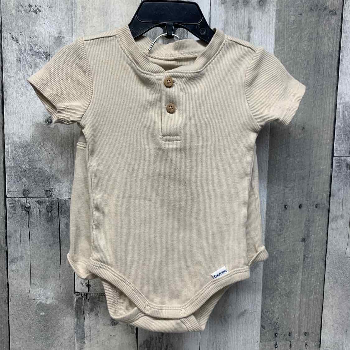 Size 6-9 Months Tan Gerber Shirt/Shorts