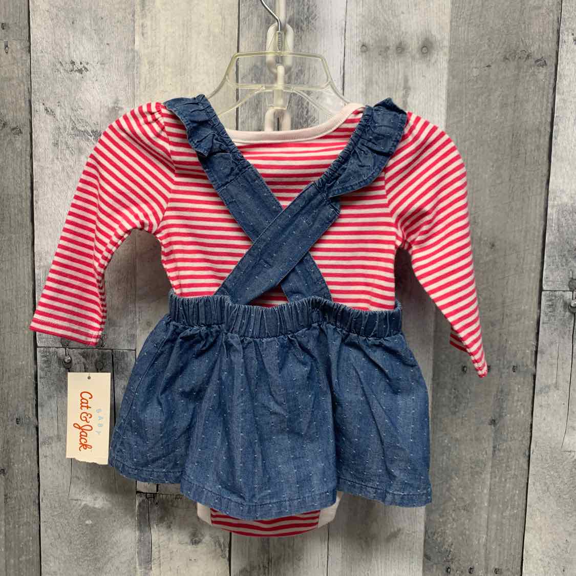 Size 3-6 Months Pink/Denim Cat & Jack Shirt/Jumper