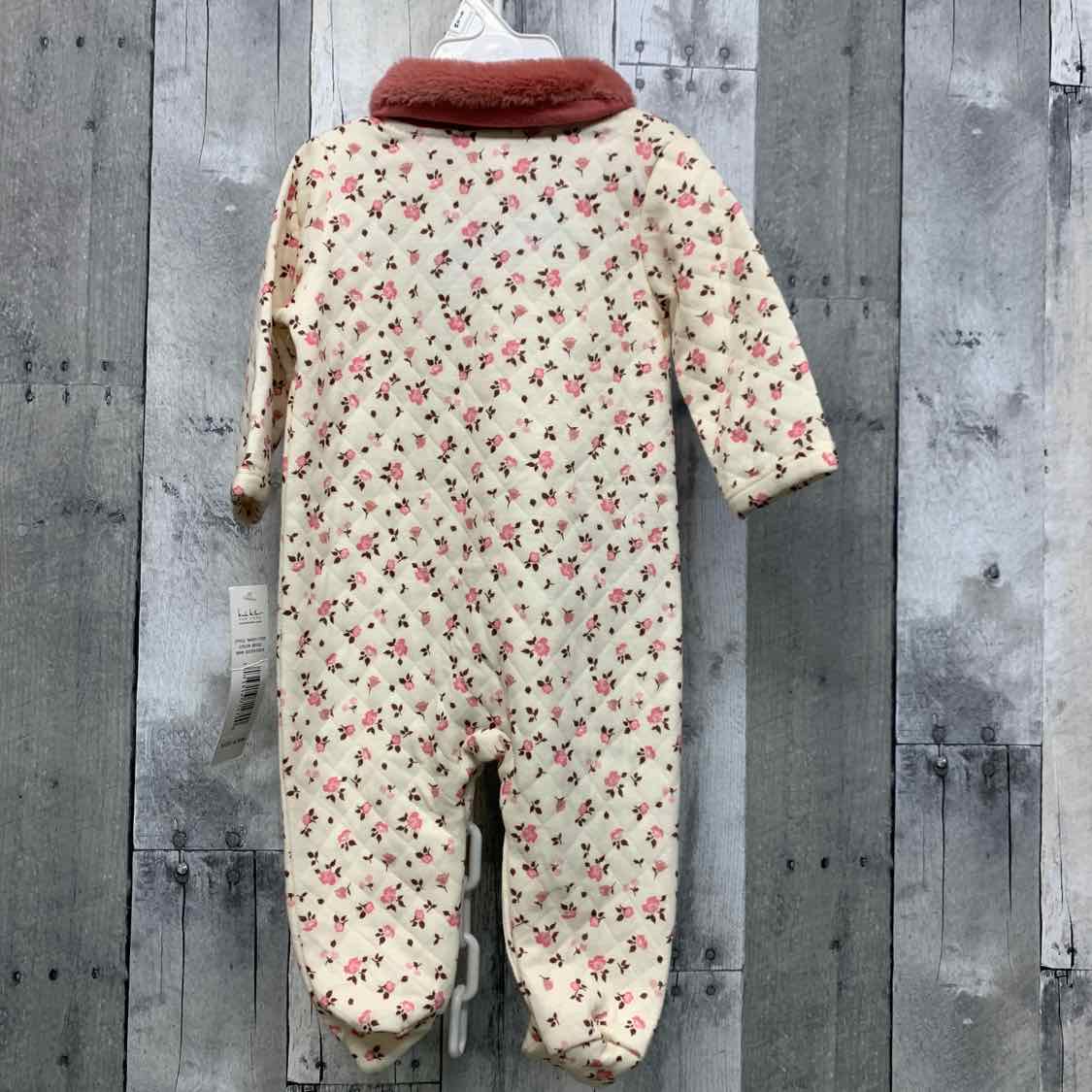 Size 6-9 Months Ivory/Pink Name Brand Footy PJs