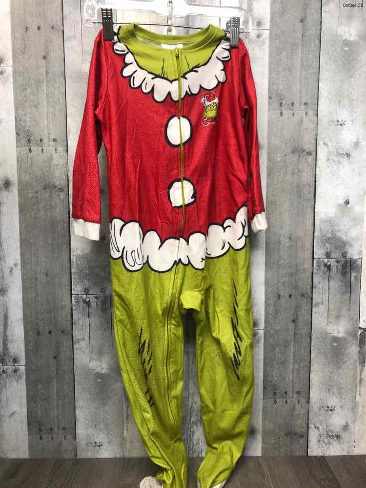 Size 4T Green/Red Dr Seuss Footy PJs