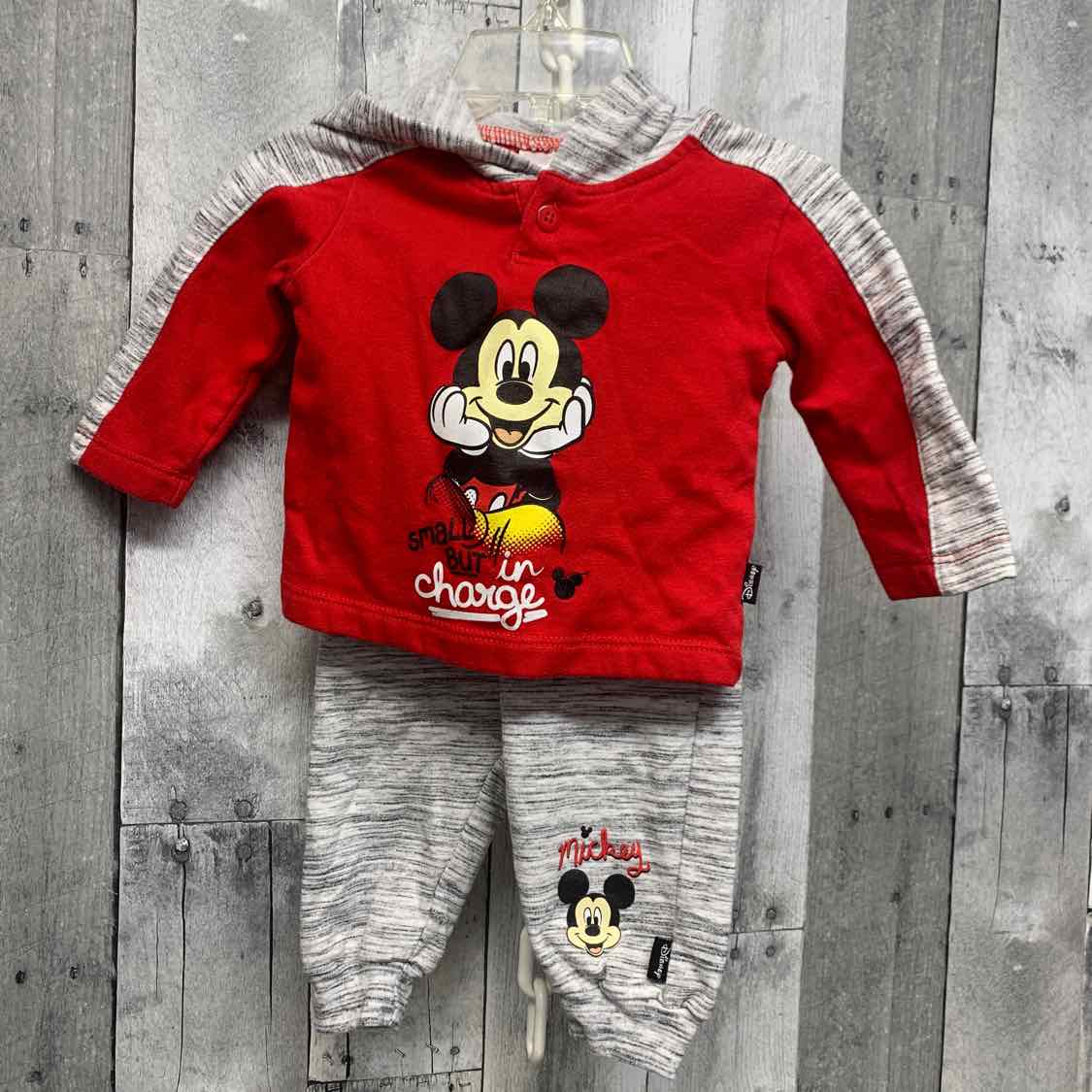 Size 3-6 Months Gray/Red Disney Sweats - 2pc