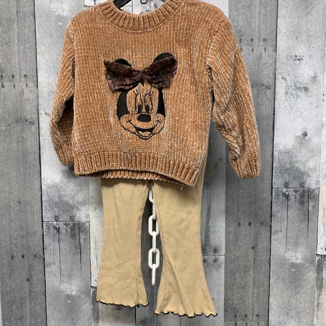 Size 18 Months Tan/Black Disney Shirt/Leggings