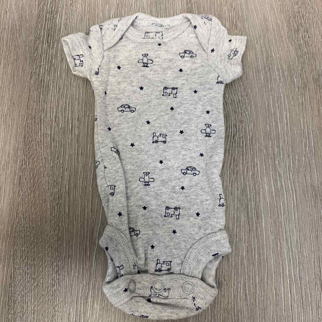 Size Preemie Gray Print Precious First Bodysuit