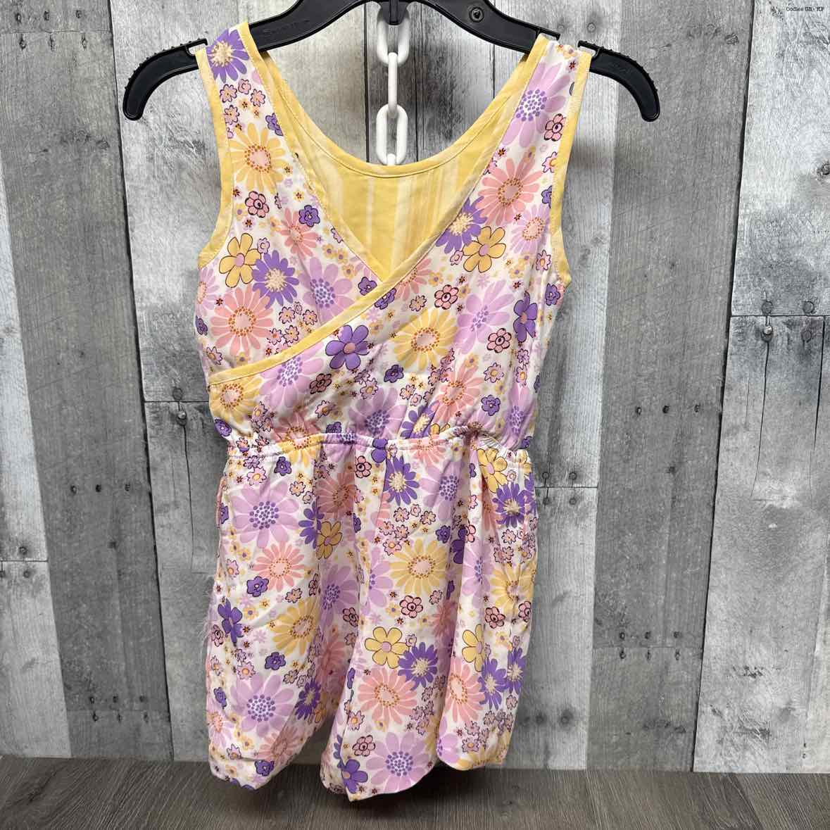 Size 6/6X Purple/Yellow B Brand Romper