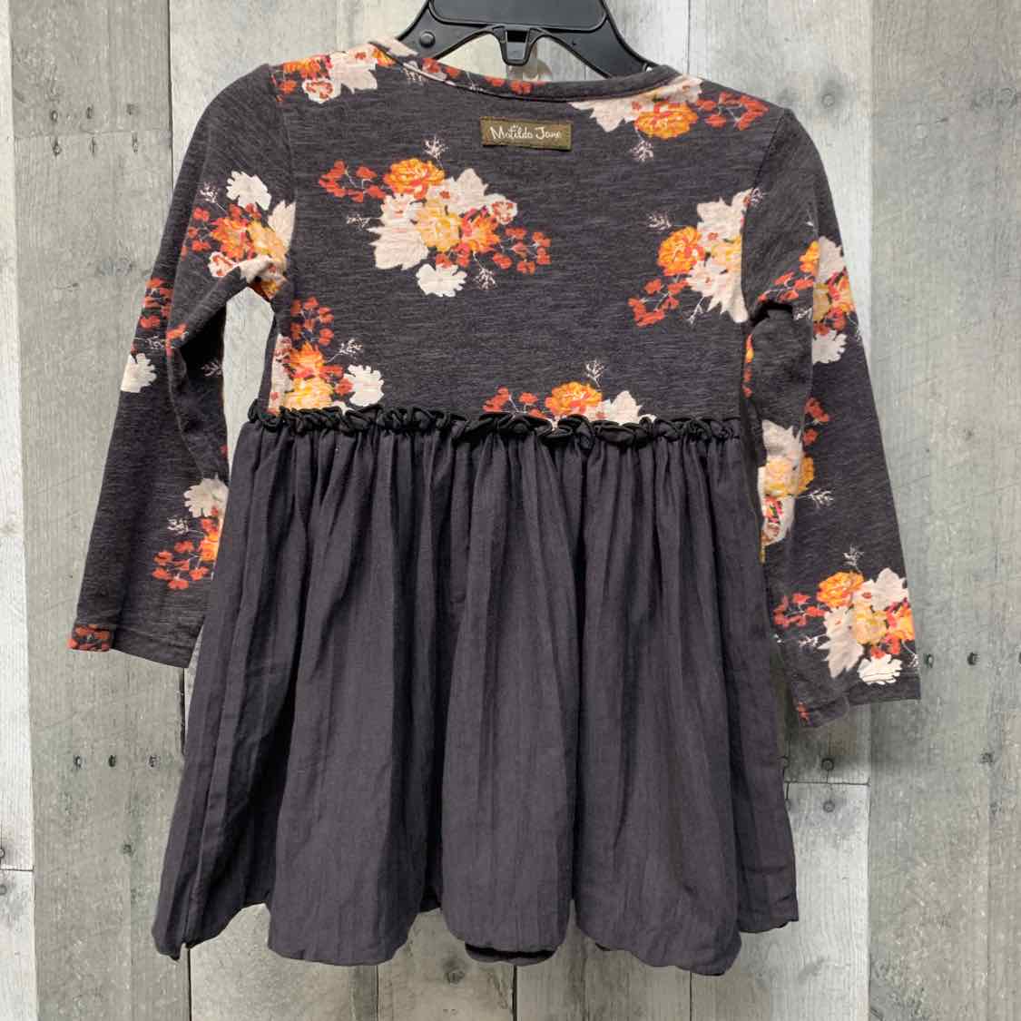 Size 2 Gray Print Matilda Jane LS Dress