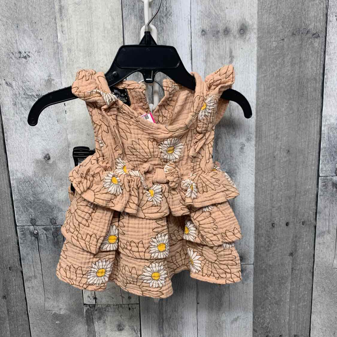 Size 6-9 Months Tan Print B Brand 2pc Dress