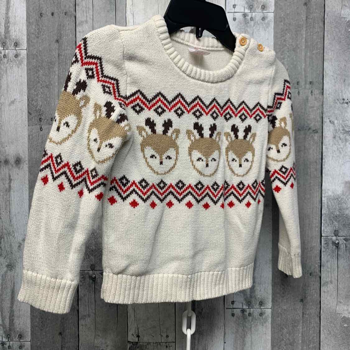 Size 5T Tan/Red Mid Brand Sweater