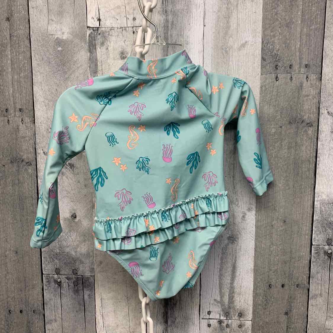 Size 12 Months Blue/Purple Carter's Swim Suit - 1pc