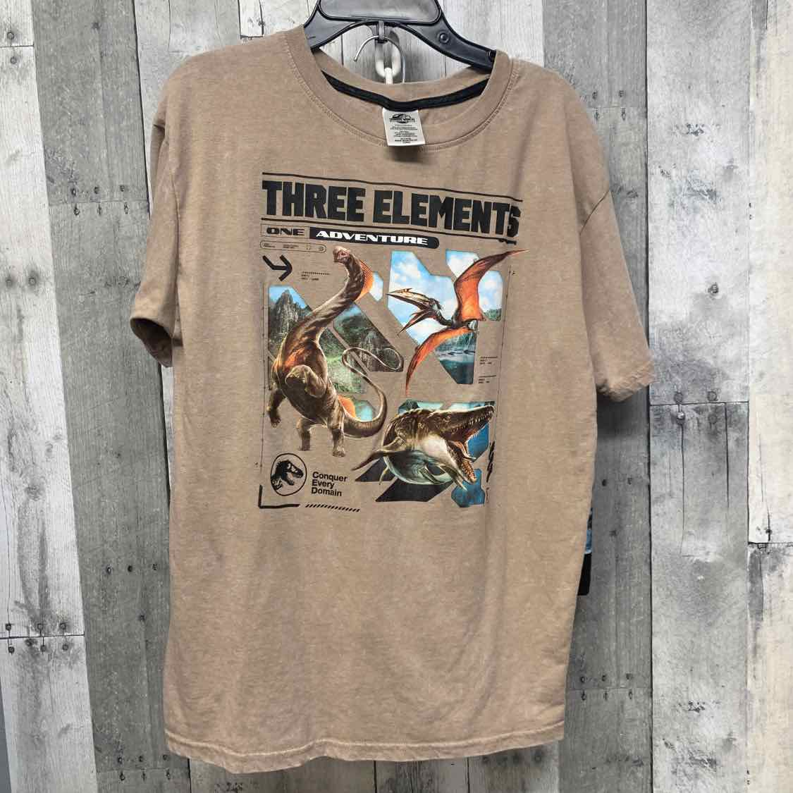 Size 14/16 Tan/Black Jurassic World Shirt/Shorts