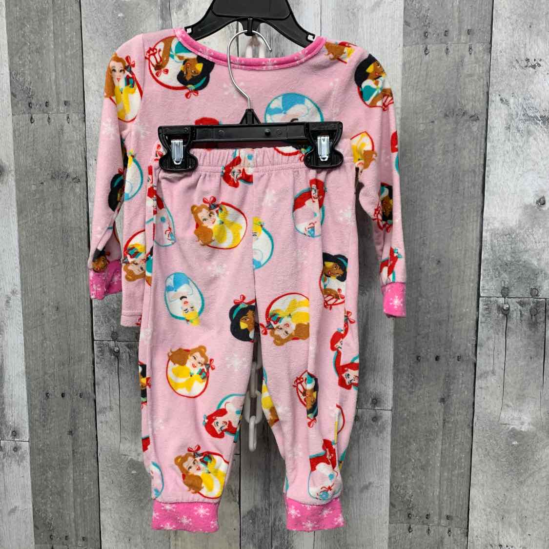 Size 2T Pink Print Disney 2pc PJs