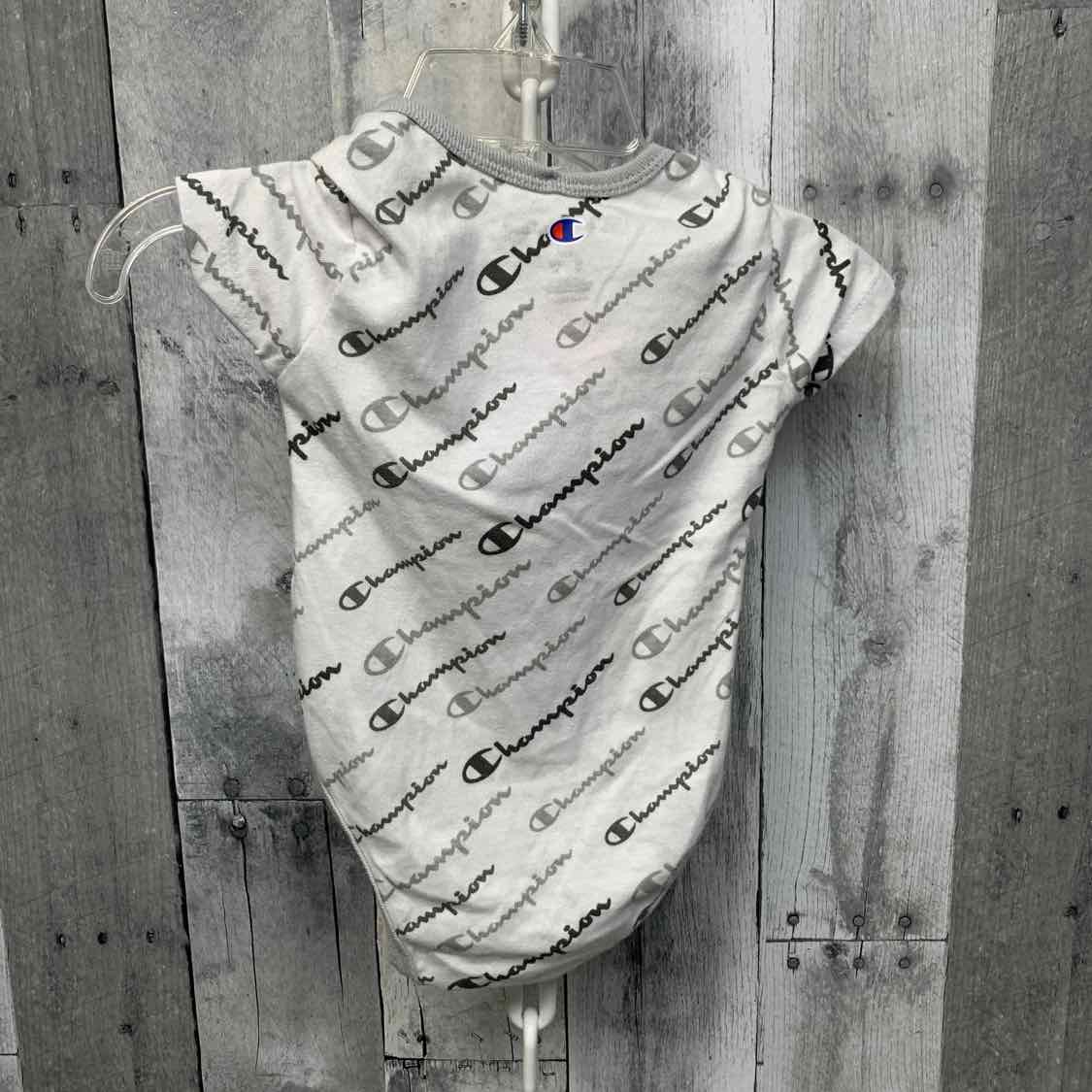 Size 9 Months Gray/White Champion Bodysuit