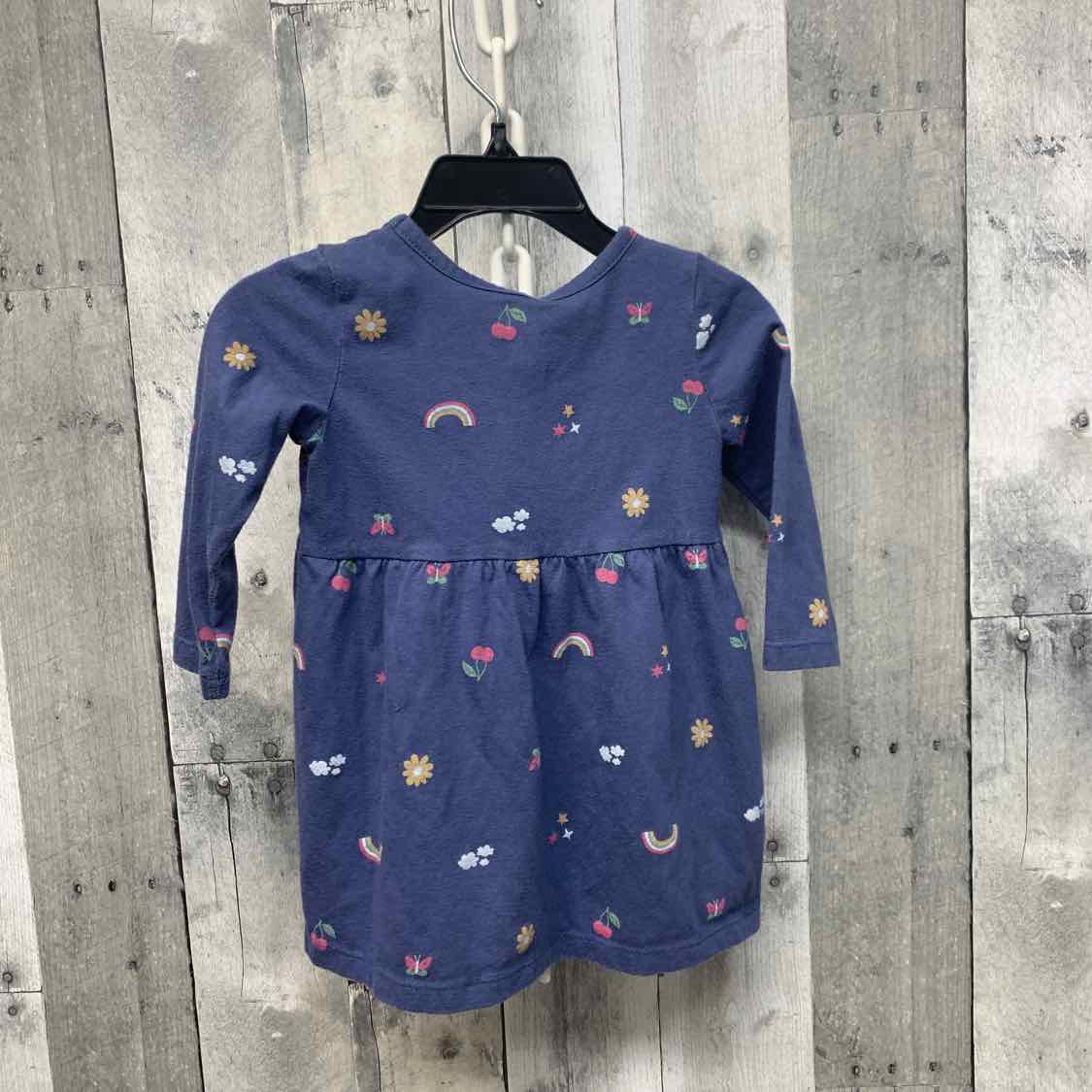 Size 12 Months Navy Print Okie Dokie Dress