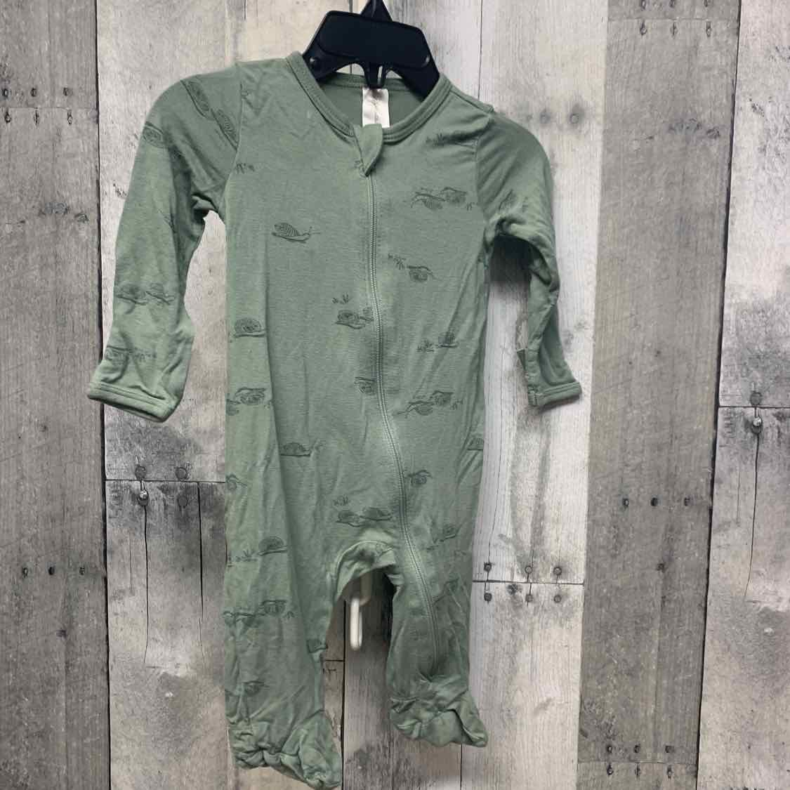 Size Newborn Green Print Modern Moments by Gerber Footy PJs