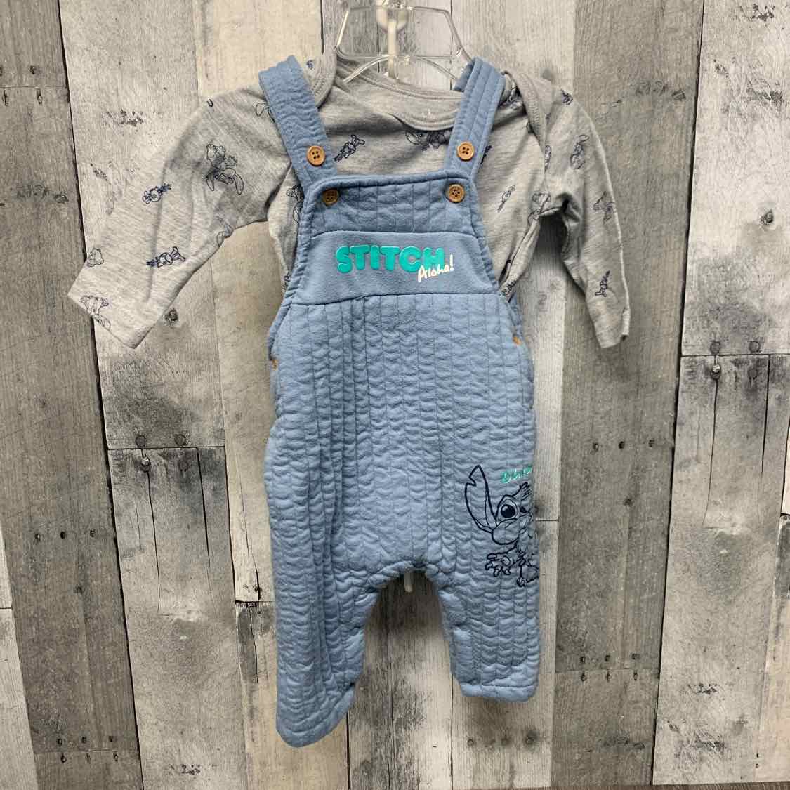 Size 3-6 Months Gray/Blue Disney Shirt/Pants