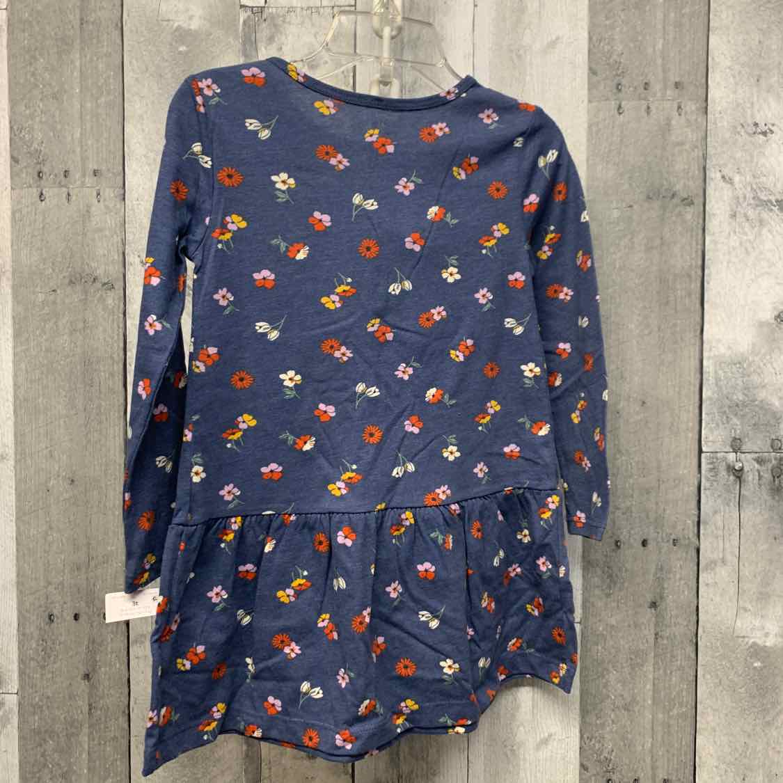 Size 3T Navy Floral Carter's LS Dress
