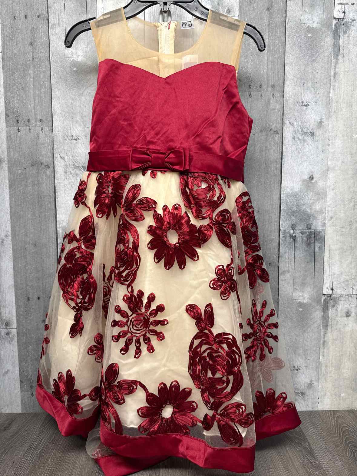 Size 16 Red/Tan Boutique Brand Dress - Party