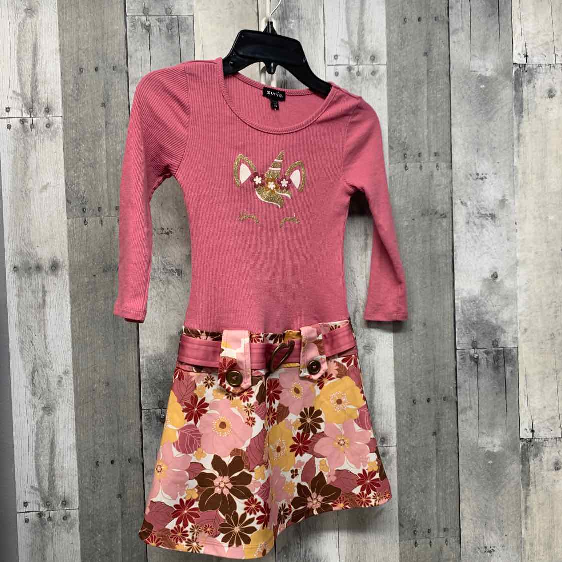 Size 6X Pink Zunie LS Dress