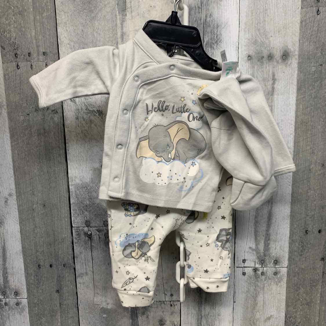 Size Newborn Gray/White Disney Shirt/Pants