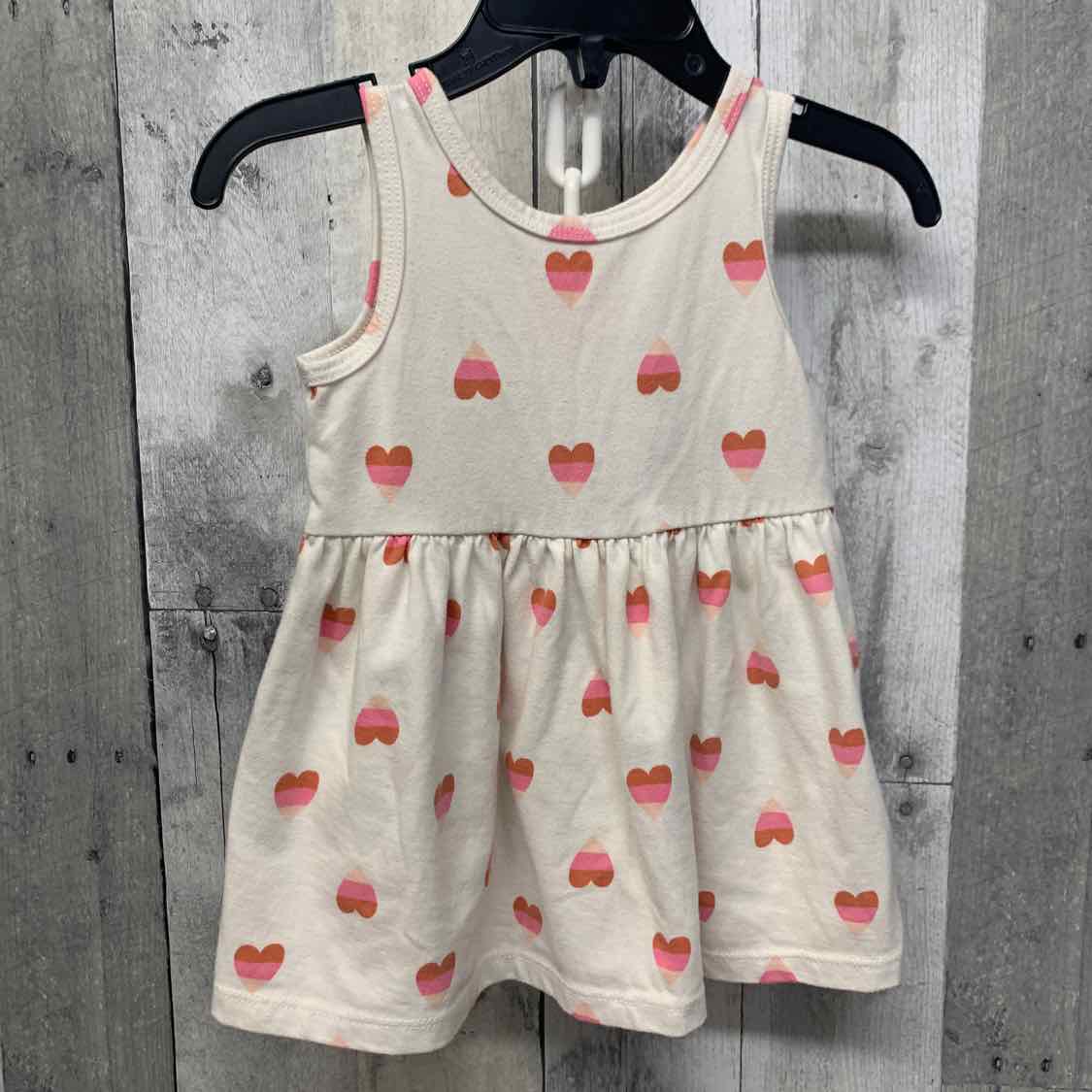 Size 12 Months White/Pink Cat & Jack Dress - Knit