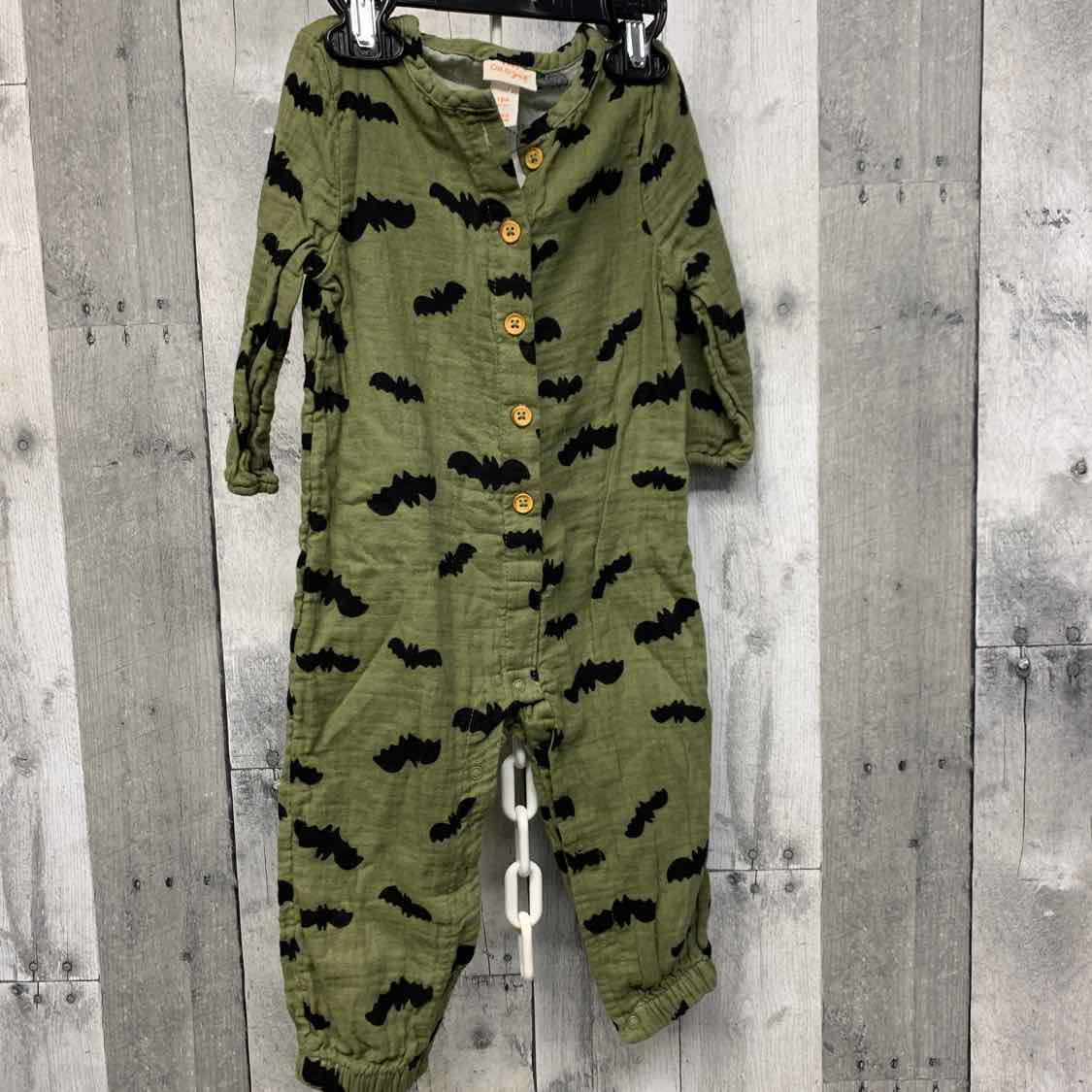 Size 12 Months Green/Black Cat & Jack Romper