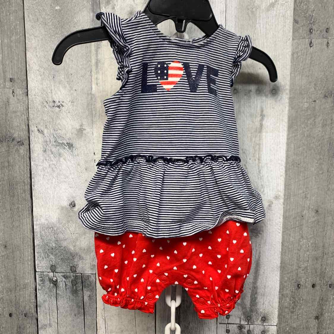 Size 3 Months Navy/Red Just One You Romper