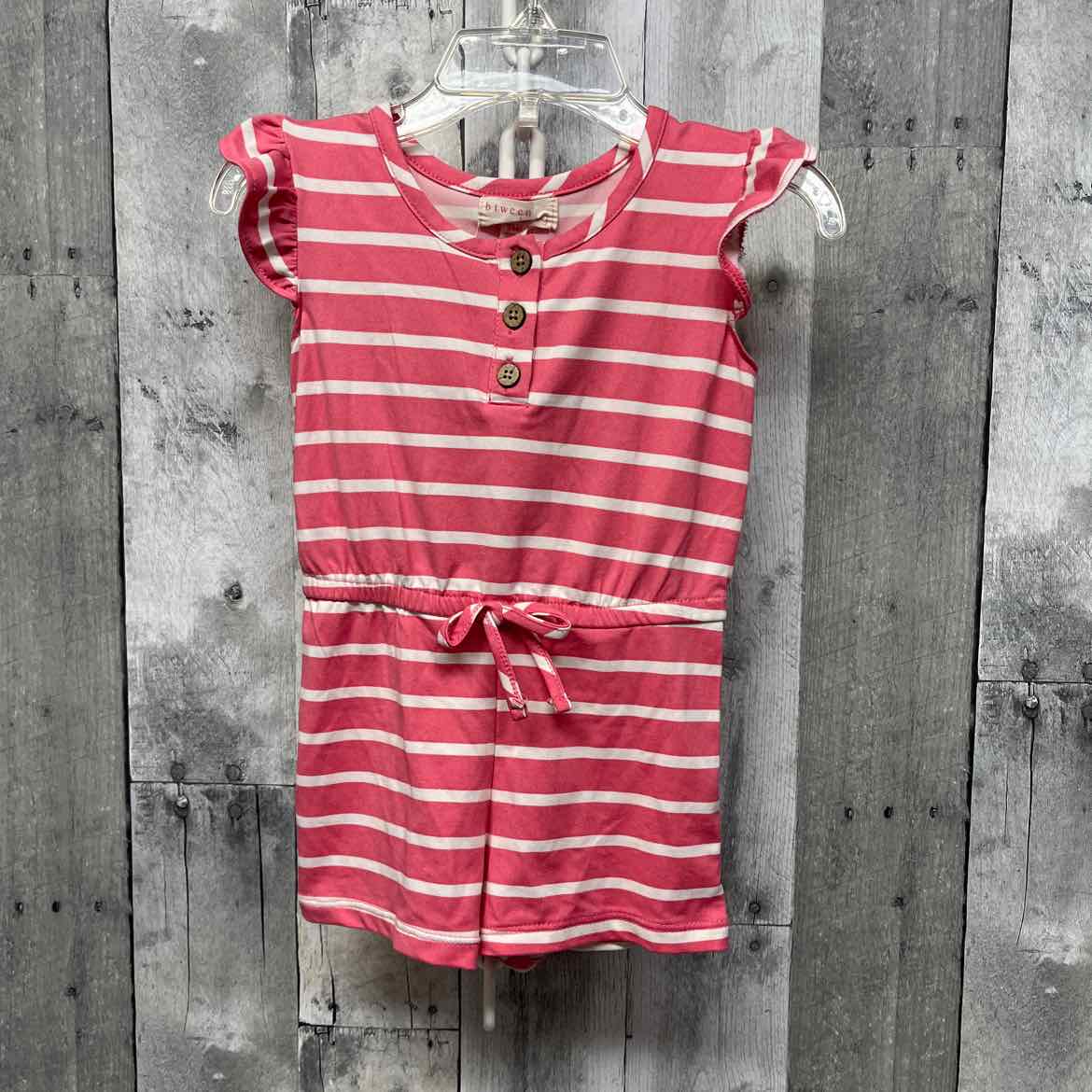 Size 24 Months Pink/White Btween Romper