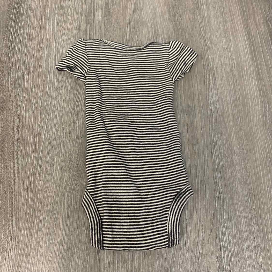 Size Preemie Black/White Carter's Bodysuit - OodlesCB