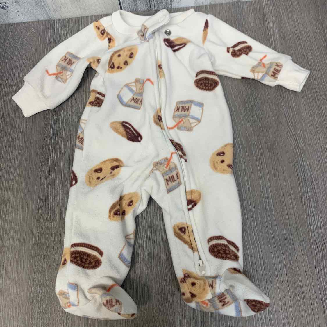 Size Preemie White Print Child of Mine Footy PJs