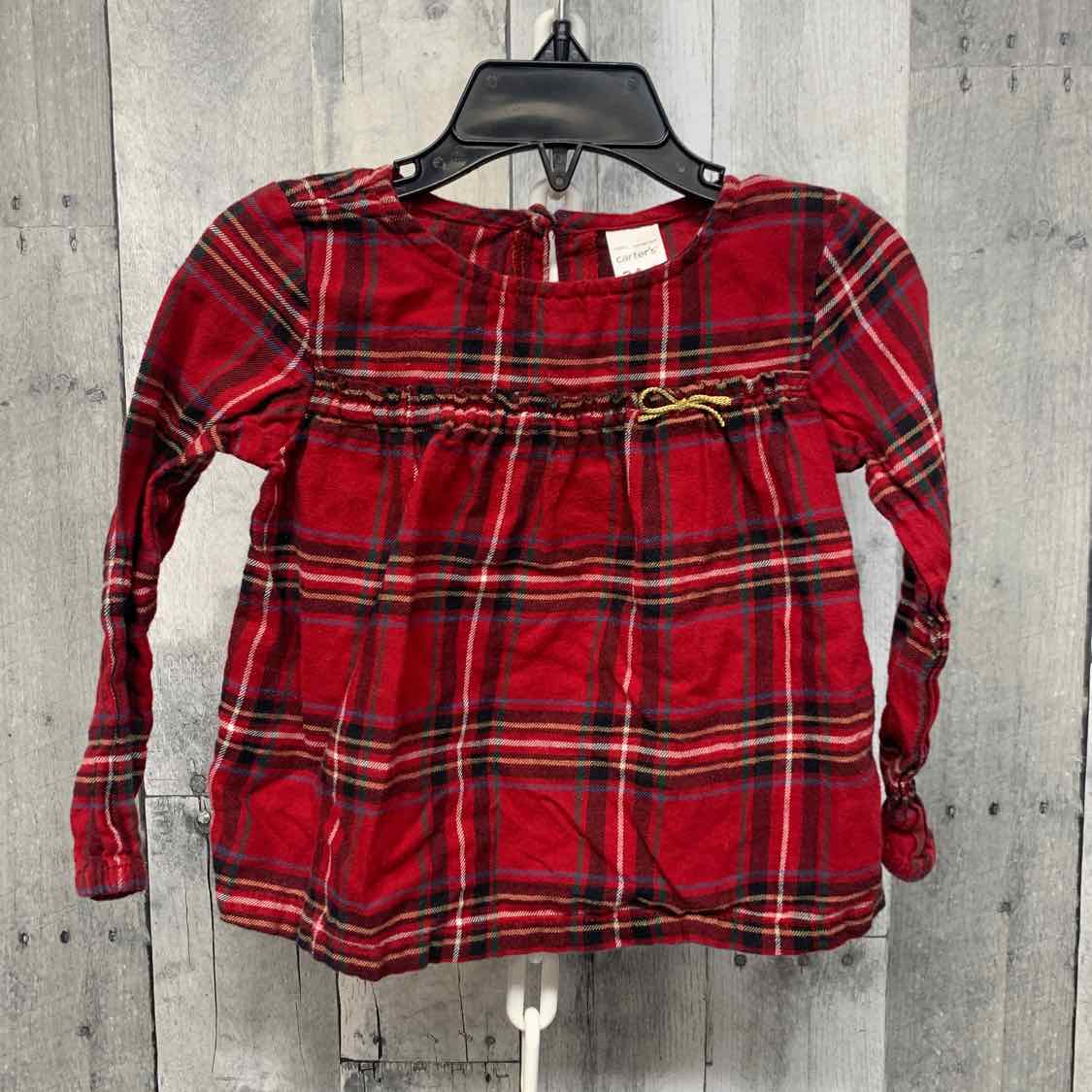 Size 24 Months Red/Gold Carter's Long Sleeve Shirt