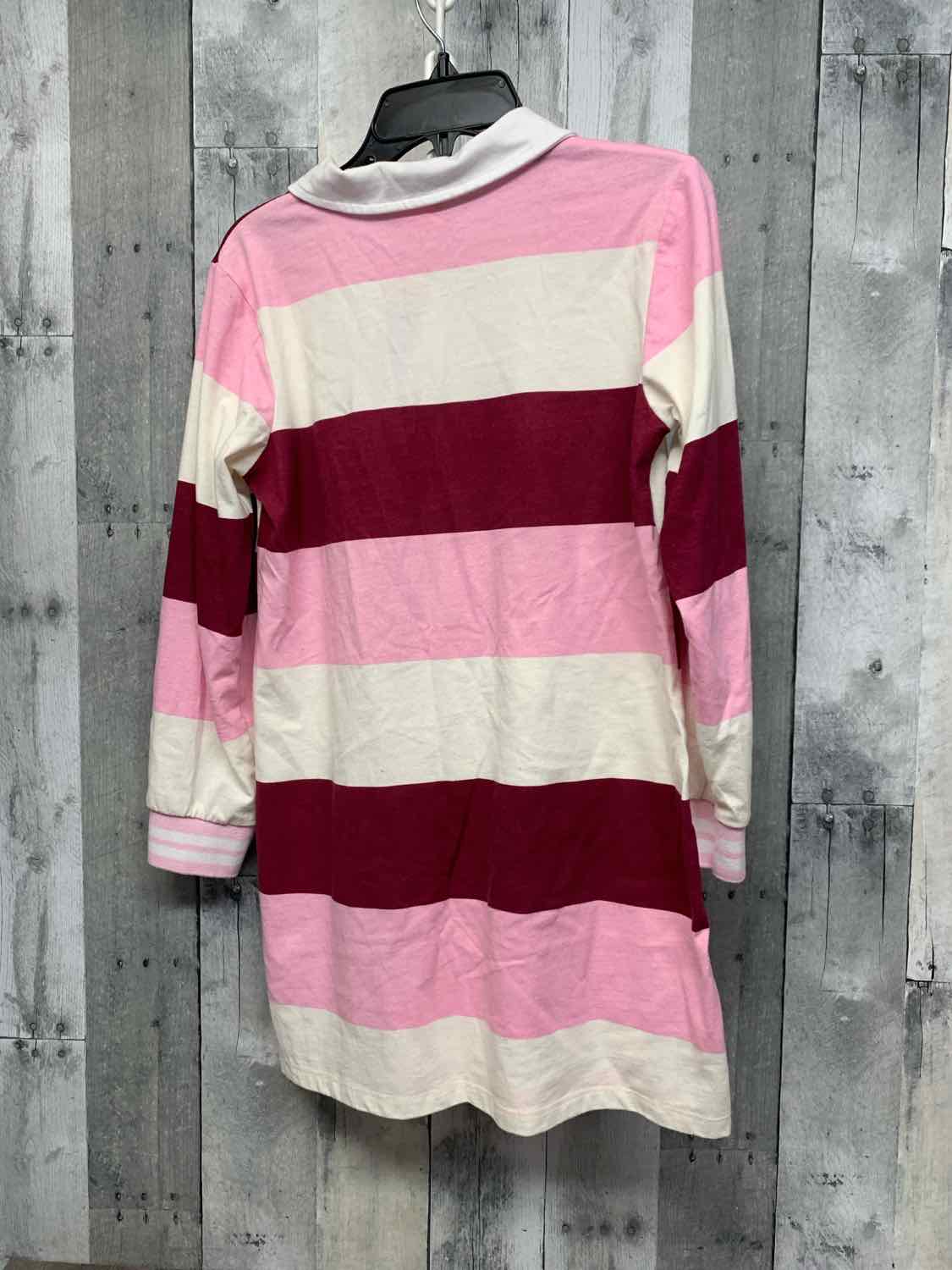 Size 14 Pink Striped Hello Kitty LS Dress