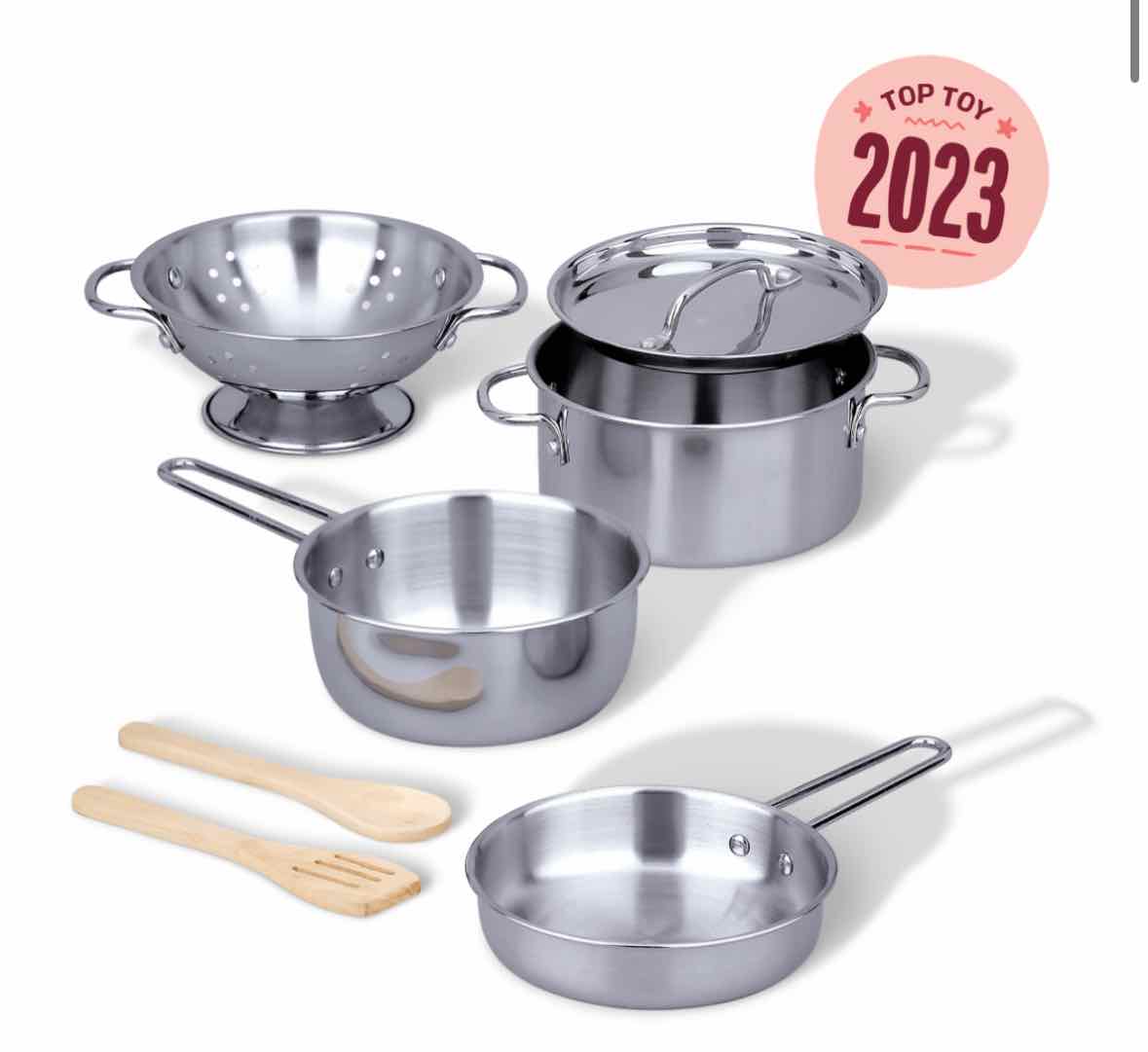 Melissa & Doug Stainless Steel Pots & Pans Set