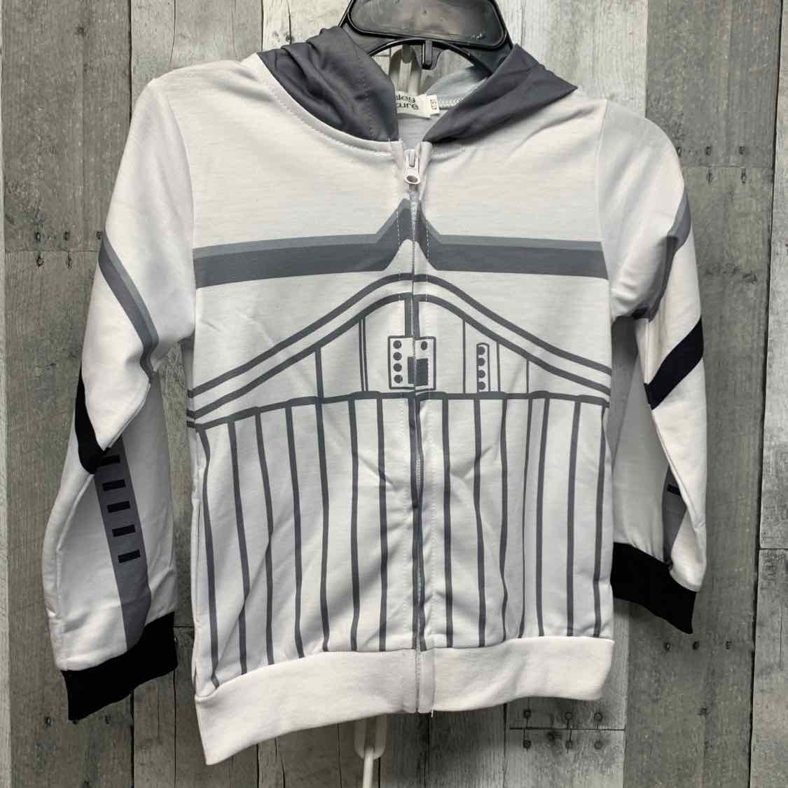 Size 4/5 White Print Presley Couture Light Jacket