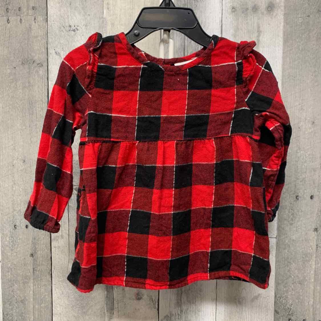 Size 18 Months Red/Black Jumping Beans LS Dress