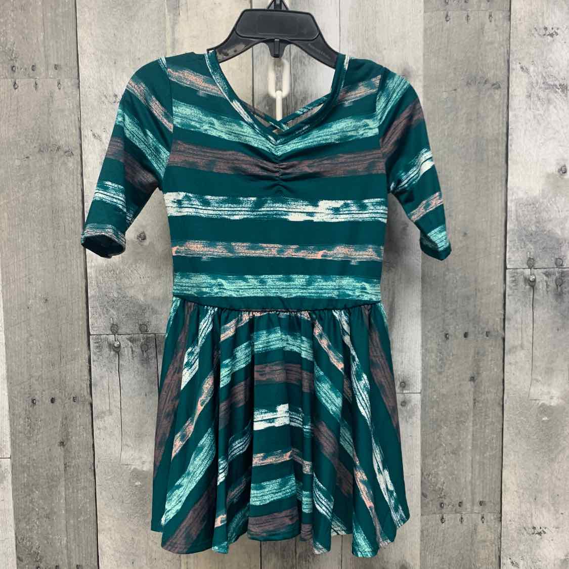 Size 2T Teal Print Dot Dot Smile Dress