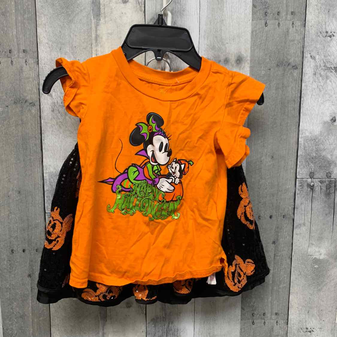 Size 5/6 Orange/Black Disney Store Shirt/Skirt