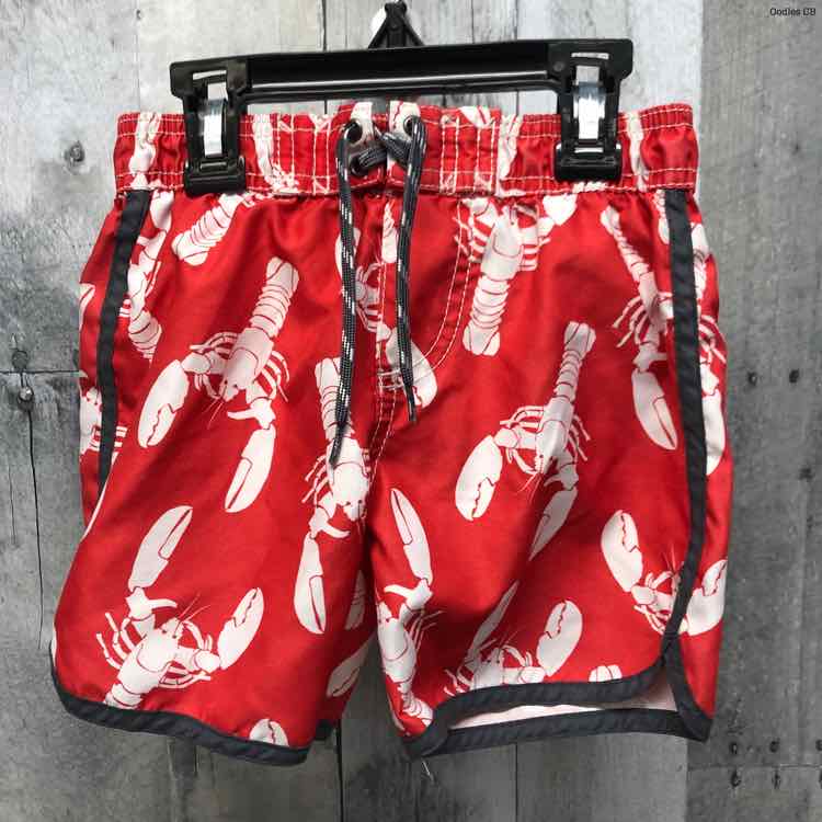 Size 2T Red Print Carter's Swim Trunks